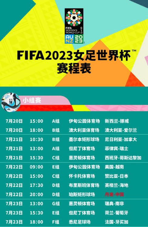 女好世界杯足球赛2023赛程表格_2023女足世界杯最新消息 中国队更多赛程看世界波APP
