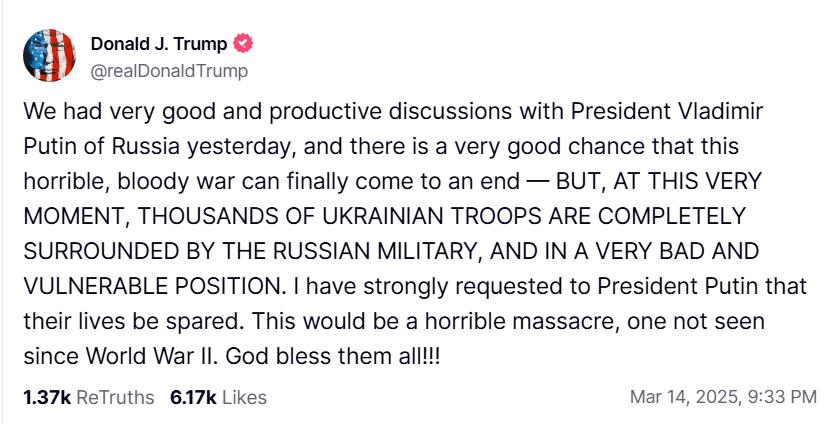 皇冠信用網最新地址_特朗普：我跟普京聊过了皇冠信用網最新地址，要他饶乌军一命