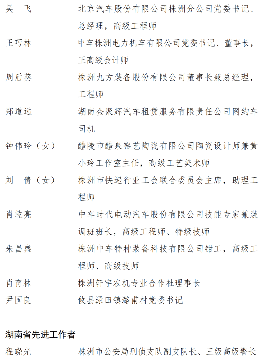 皇冠信用盘开户_中共湖南省委湖南省人民政府关于表彰湖南省劳动模范和先进工作者的决定