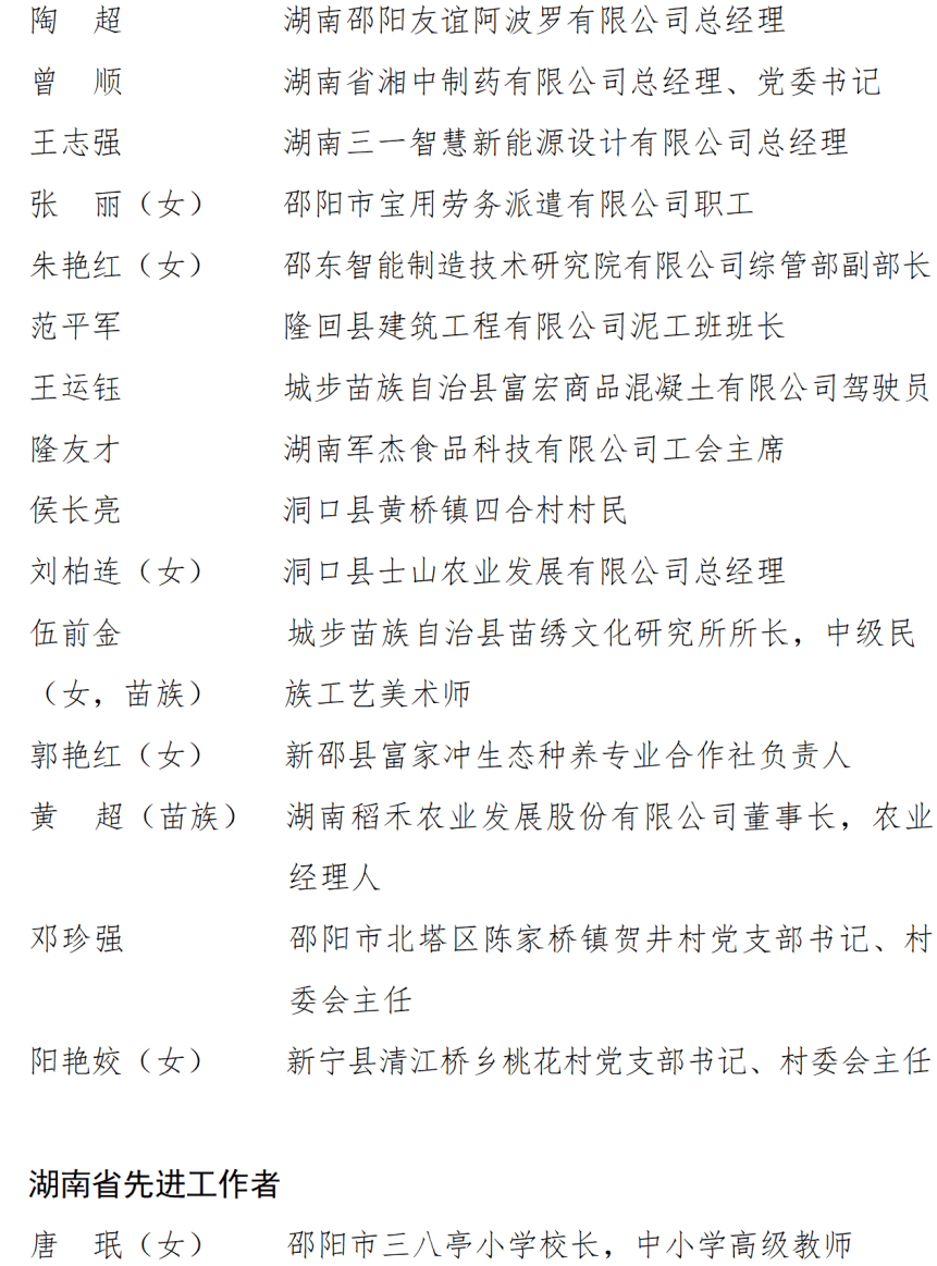 皇冠信用盘开户_中共湖南省委湖南省人民政府关于表彰湖南省劳动模范和先进工作者的决定