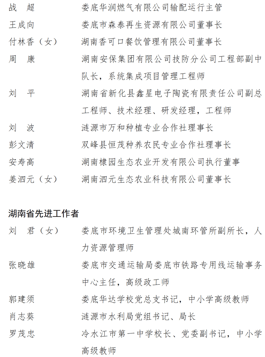 皇冠信用盘开户_中共湖南省委湖南省人民政府关于表彰湖南省劳动模范和先进工作者的决定