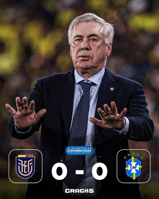 皇冠信用网代理_世预赛-安切洛蒂首秀维尼修斯失良机 巴西0-0厄瓜多尔