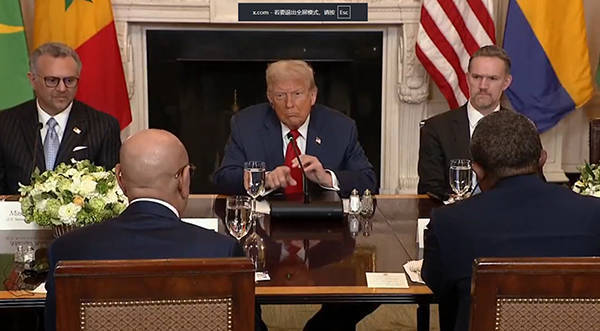 明尼苏达山猫篮球_非洲领导人正发着言明尼苏达山猫篮球，特朗普催进度：如果各位能只说名字和国家，那就太好了