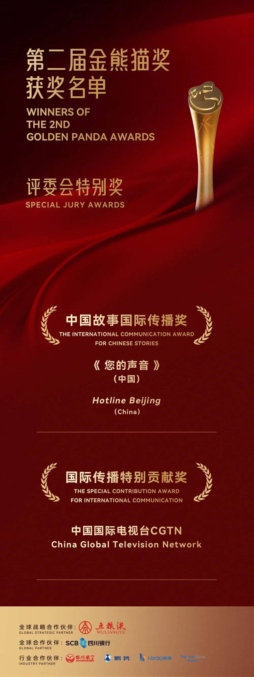 皇冠代理开户_刚刚皇冠代理开户,金熊猫奖获奖名单出炉