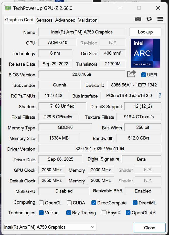 皇冠皇冠足球平台_448EU + 16GB 显存皇冠皇冠足球平台，蓝戟英特尔 Arc A760A / A570 16GB 样卡现身